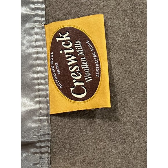 Vintage Creswick Woollen Mills King Size Blanket With Satin Trim - Picture 4 of 6